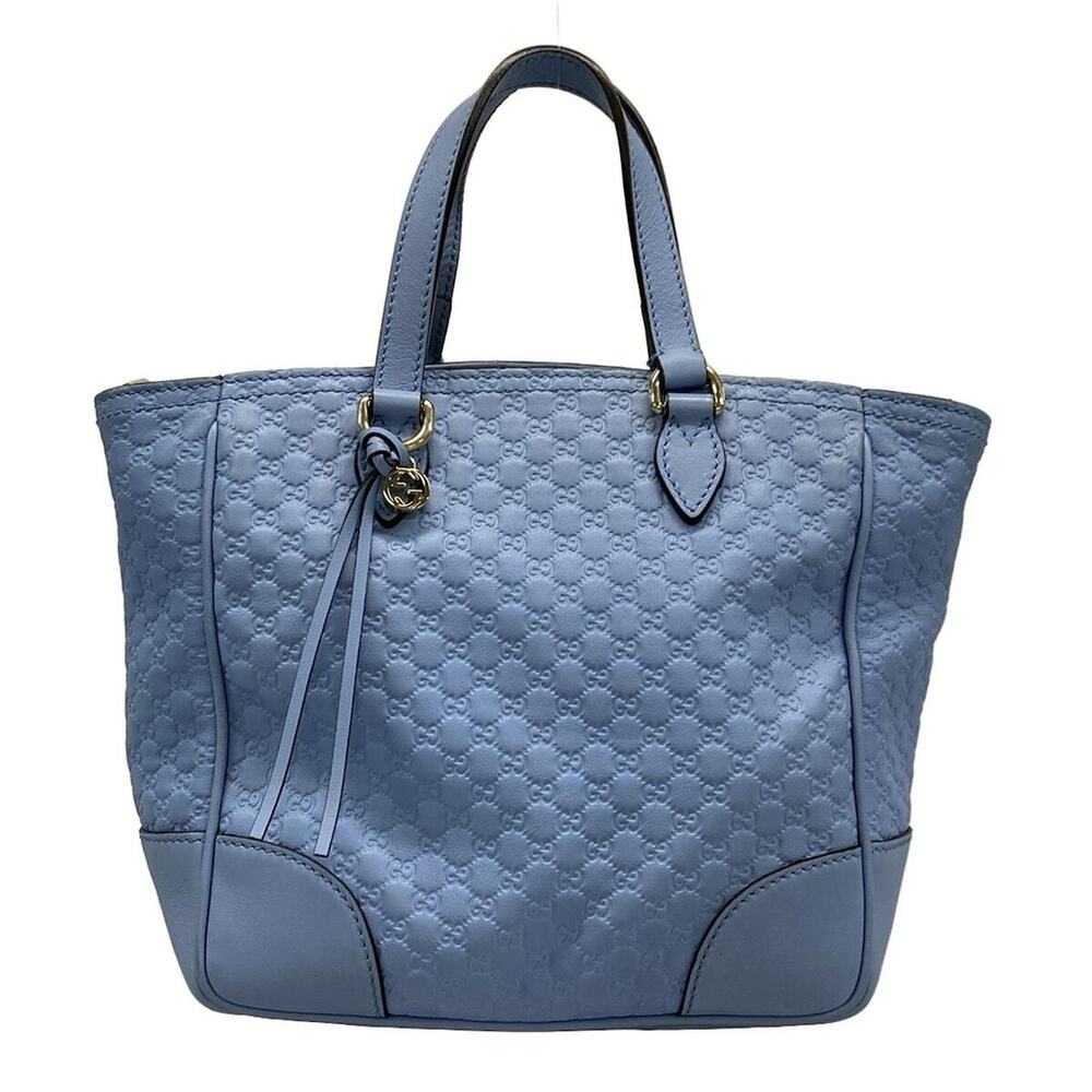 GUCCI Bree guccissima Handbag Blue Leather
